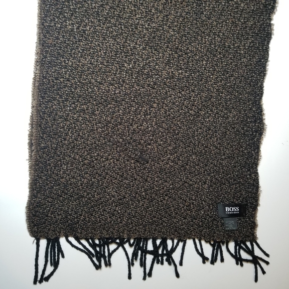 Hugo Boss Wool Cotton Scarf - Picture 5 of 5